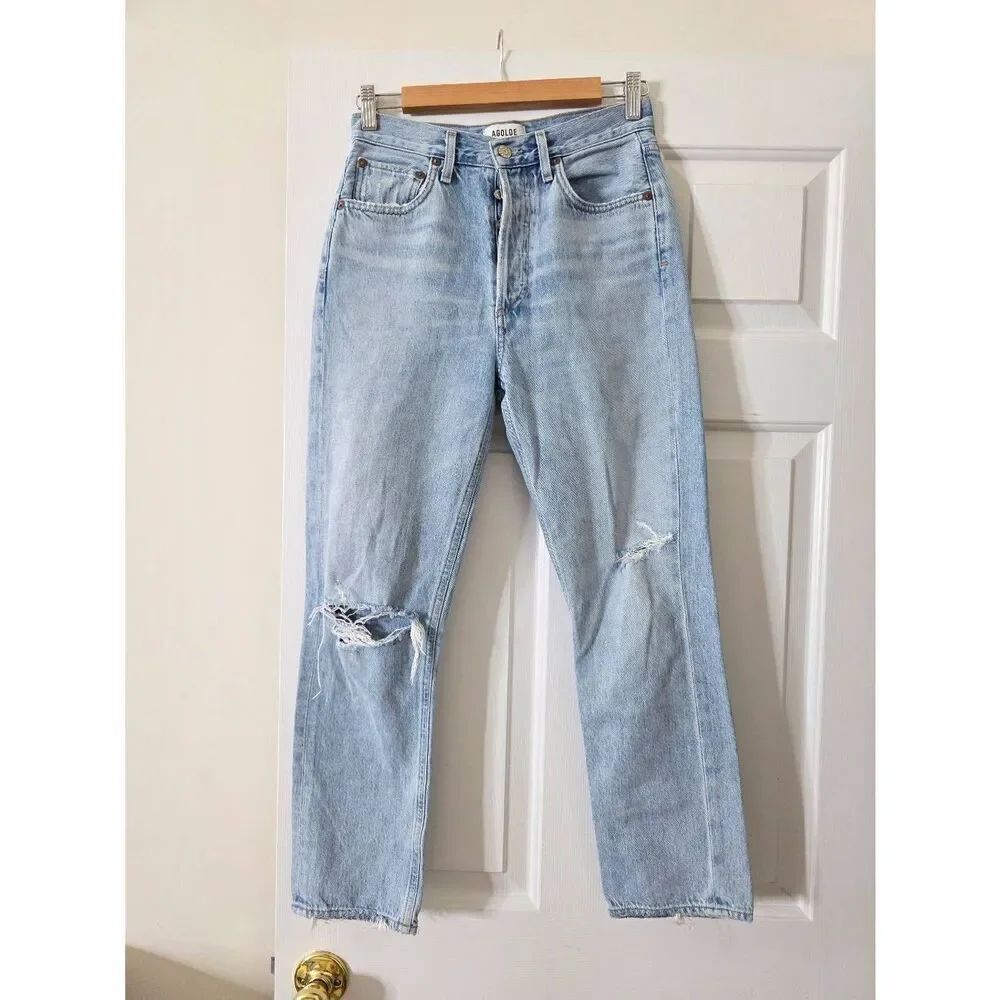Agolde Riley High Rise Straight Jean 25